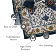 596270 Wendlyn Vintage Multicolor Medallion Boho Chic Area Rug 5'3