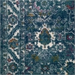 596320 Laraline Vintage Medallion Collage Faded Turquoise Area Rug 5'3