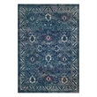 596320 Laraline Vintage Medallion Collage Faded Turquoise Area Rug 5'3