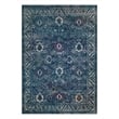 596320 Laraline Vintage Medallion Collage Faded Turquoise Area Rug 5'3