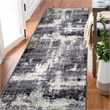 594283 Allerick Vintage Monochromatic Abstract Gray Area Rug Runner 2'2