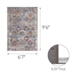 596213 Calian Vintage Patchwork Boho Chic Faded Area Rug Rectangle 6'7