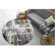 596379 Allerick Vintage Monochromatic Abstract Gray Area Rug 5'3