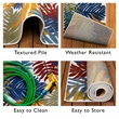 Leick Home 595165 Talipot Palm Indoor Outdoor Area Rug Runner 2'x8'