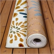 Leick Home 595421 Beam Flower Indoor Outdoor Area Rug Rectangle 6'7