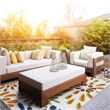 Leick Home 595421 Beam Flower Indoor Outdoor Area Rug Rectangle 6'7