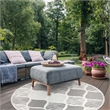 Leick Home 596585 Laurus Quatrefoil Indoor Outdoor Area Rug Round 5'3