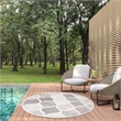 Leick Home 596585 Laurus Quatrefoil Indoor Outdoor Area Rug Round 5'3