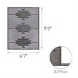 Leick Home 596692 Tegan Southwestern Indoor Outdoor Area Rug Rectangle 6'7
