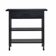 Leick Home 11261-BK Ironcraft Foyer Bookcase with Drawer Storage - Black Wash