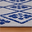 Leick Home 594937 Cusp Gray with Blue Indoor Outdoor Area Rug 3'x5'