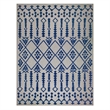 Leick Home 594937 Cusp Gray with Blue Indoor Outdoor Area Rug 3'x5'