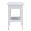 Leick Home 10506-WT Laurent Chairside Table with Drawer and Display Shelf-White