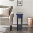 Leick Home Coastal Narrow Side Table with Drawer-Navy Blue
