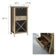 Leick Home Leah Mini Bar Cabinet-Dune and Gold