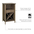Leick Home Leah Mini Bar Cabinet-Dune and Gold