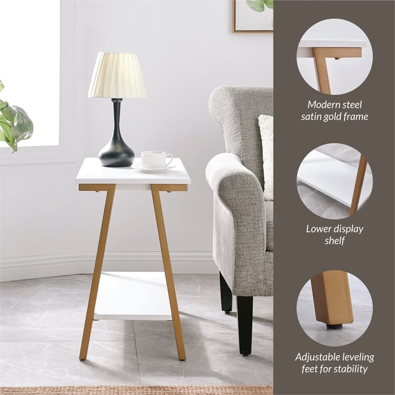 Empiria Narrow Side Table in White