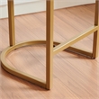 Barrelback Counter Stool w/ Black Seat & Gold Metal Base-Set of 4