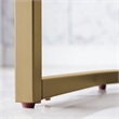 Barrelback Counter Stool w/ White Seat & Gold Metal Base-Set of 4