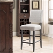 Design House Metal Counter Stool in Blackbean & Heather Gray-Set of 4