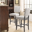 Design House Metal Counter Stool in Blackbean & Heather Gray-Set of 4