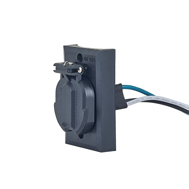 Design House Black Replacement Plastic Electrical Outlet for Lamp Posts in Black