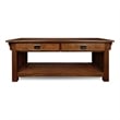 Leick Furniture Wood Mission Coffee Table in Brown Medium Oak