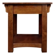 Leick Furniture Wood Mission End Table with Storage Drawer and Shelf in Oak