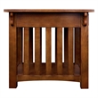 Leick Furniture Wood Mission End Table with Storage Drawer and Shelf in Oak