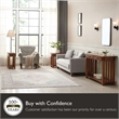 Leick Furniture Wood Mission Console Table with Drawers and Shelf in Oak