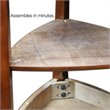 Leick Furniture Shield Tier Wood Corner Table in Bronze