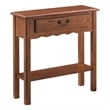 Leick Furniture Wood Wave Console Table in Medium Oak Finish