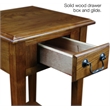 Leick Furniture Wood Shaker Square End Table in Medium Oak Finish