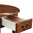 Leick Furniture Wood Oval End Table in Medium Oak Wood