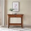 Leick Furniture Wood Mission Console Table in Russet Oak