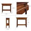 Leick Furniture Wood Mission Console Table in Russet Oak