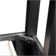Leick Furniture Wood Mission Console Table in Slate Black