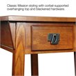 Leick Furniture Wood Mission Chairside End Table in Russet Brown