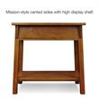 Leick Furniture Wood Mission Chairside End Table in Russet Brown