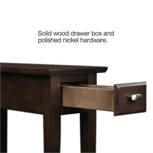 Leick Furniture Wood Chairside-Recliner End Table in a Chocolate Oak Finish