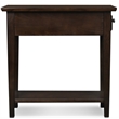 Leick Furniture Wood Chairside-Recliner End Table in a Chocolate Oak Finish
