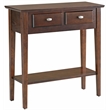 Leick Furniture Hall Wood Console-Sofa Table in Chocolate Oak Finish