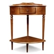 Leick Favorite Finds Wood Corner Table in Russet/Mahogany