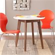 Holly & Martin Oden Dining Table in White with Burnt Oak