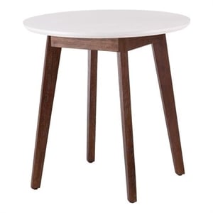 Holly & Martin Oden Dining Table in White with Burnt Oak
