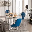Holly & Martin Driness Drop Leaf Dining Table in Gray/White
