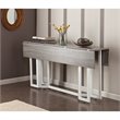 Holly & Martin Driness Drop Leaf Dining Table in Gray/White