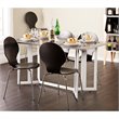Holly & Martin Driness Drop Leaf Dining Table in Gray/White