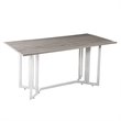 Holly & Martin Driness Drop Leaf Dining Table in Gray/White