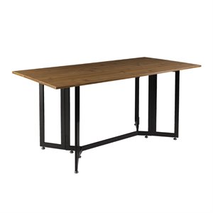 Holly & Martin Driness Drop Leaf Dining Table in Oak and Black